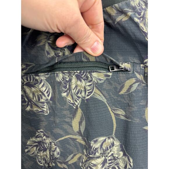 ATHLETA Trekkie North Printed Ripstop Jogger Olive Green Floral Sz 18 - Picture 9 of 10
